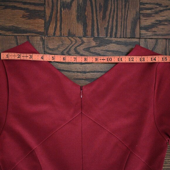 Brooks Brothers V-Neck Suiting Dress – Red – Size 4 - Picture 6 of 13